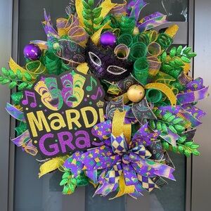 Mardi Gras Wreath
